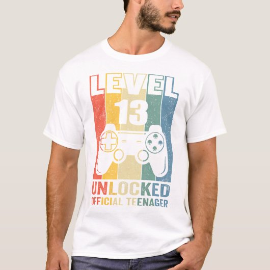 Officiële Tiener 13e verjaardag Gift Level 13 Unlo T-shirt (Voorkant)