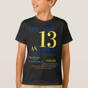 Officiële Tiener 13e Verjaardag Jongen T-Shirt
