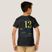 Officiële Tiener 13e Verjaardag Jongen T-Shirt (Achterkant volledig)