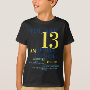 Officiële Tiener 13e Verjaardag Jongen T-Shirt