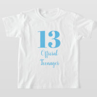 Officiële tiener 13e verjaardag Sky Blue White