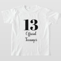 Officiële tiener 13e verjaardag zwart-wit
