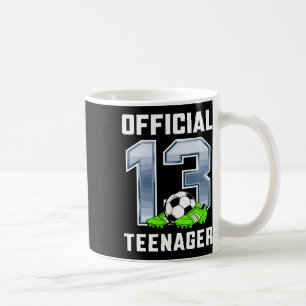 Officiële tiener 13e verjaardagsfeest voetbal them koffiemok