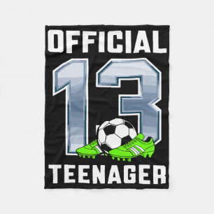 Officiële tiener 13e verjaardagsfeestje voetbal th fleece deken