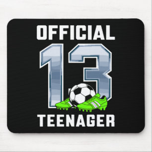 Officiële tiener 13e verjaardagsfeestje voetbal th muismat