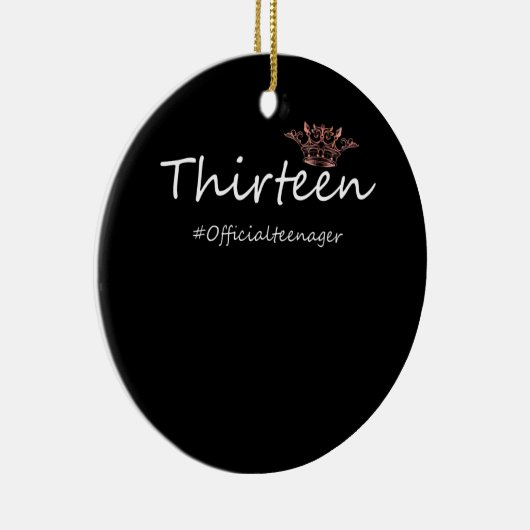 Officiële tiener Birthday Funny Teenager Girl Keramisch Ornament (Rechts)