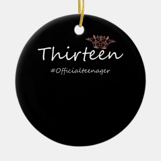 Officiële tiener Birthday Funny Teenager Girl Keramisch Ornament (Voorkant)