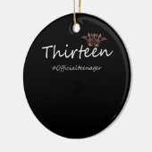 Officiële tiener Birthday Funny Teenager Girl Keramisch Ornament (Links)