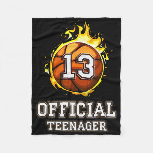 Officiële tiener Bysketbyll 13e verjaardag cadeau Fleece Deken