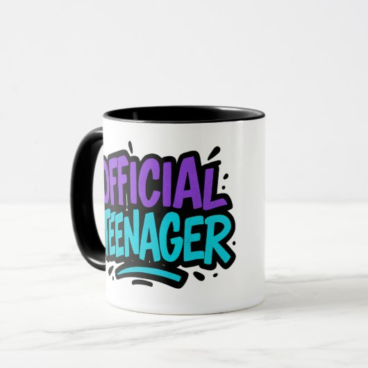 Officiële tiener - Leuke 13e verjaardag voor tiene Mok (Voorkant links)