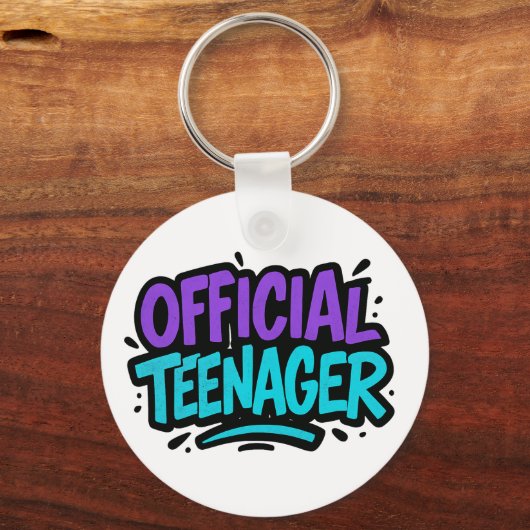 Officiële tiener - Leuke 13e verjaardag voor tiene Sleutelhanger (Achterkant)