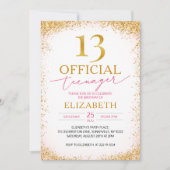 Officiële Tiener Meisje 13e Verjaardag Kaart (Voorkant)
