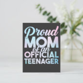 Officiële tiener Moeder Proud Teenager Mam Briefkaart (Staand voorkant)