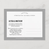 Officiële Titels Wedding Aankondigingen - Grijs Aankondigingskaart (Achterkant)