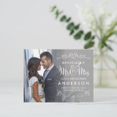 Officiële Titels Wedding Aankondigingen - Grijs Aankondigingskaart (Staand voorkant)