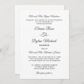 Officiële traditionele uitnodiging tot het uitzend (Voorkant / Achterkant)