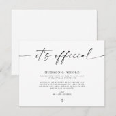 Officiële trouwannonce na een elopement aankondiging (Voorkant / Achterkant)