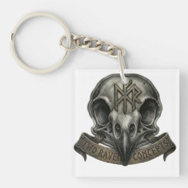 Officiële Two Raven Concepts Merklogo Acryl Sleutelhanger