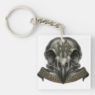 Officiële Two Raven Concepts Merklogo Acryl Sleutelhanger