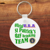 Officiële U.S.A. St Patrick's drink team Sleutelhanger (Voorkant)