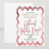 Officiële uitnodiging voor de Gotcha Day Adoption  (Voorkant / Achterkant)