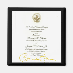 Officiële uitnodiging voor ondertekening Obama Magneet