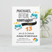 Officiële uitnodiging voor verjaardagsfeestje voor (Staand voorkant)