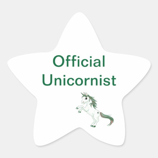 Officiële Unicornist Star Ster Sticker (Voorkant)