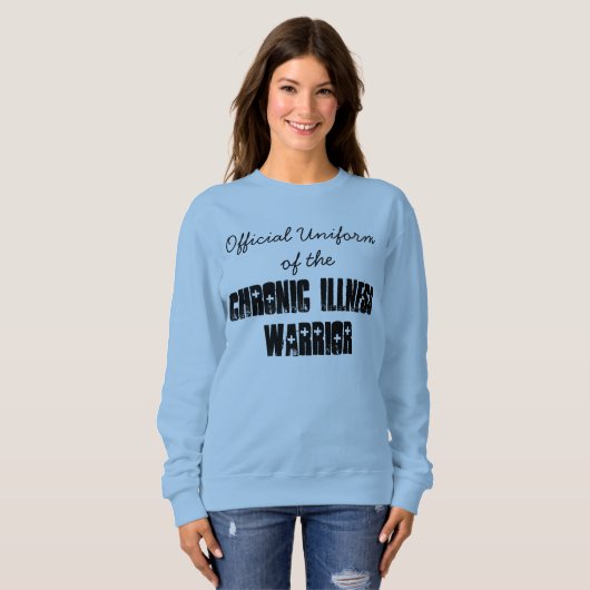 Officiële Uniform van de Chronic Illness Warrior Trui (Voorkant volledig)