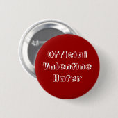 Officiële Valentijn Hater Button (Voorkant /achterkant)