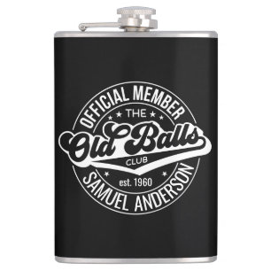 Officiële verjaardag van de Old Balls Club Heupfles