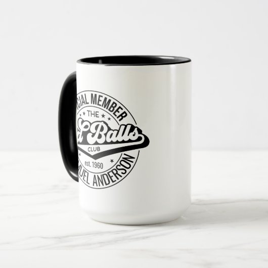 Officiële verjaardag van de Old Balls Club Mok (Voorkant links)