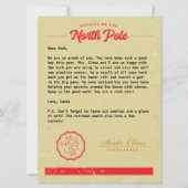 Officiële Vintage Santa Letter Feestdagenkaart (Voorkant)