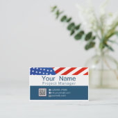 Officiële Visitekaartje VS (Staand voorkant)