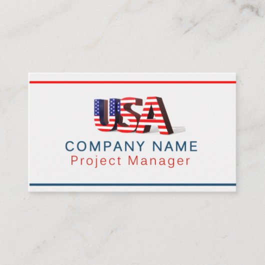 Officiële Visitekaartje VS (Achterkant)