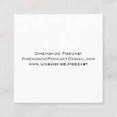 Officiële Visitekaartjes van Cinemondo (Achterkant)