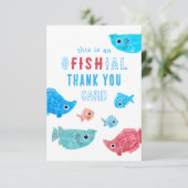 Officiële viskwekerij Dank je wel Bedankkaart (Staand voorkant)