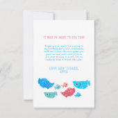 Officiële viskwekerij Dank je wel Bedankkaart (Achterkant)