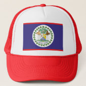 Officiële vlag van belize trucker pet (Voorkant)