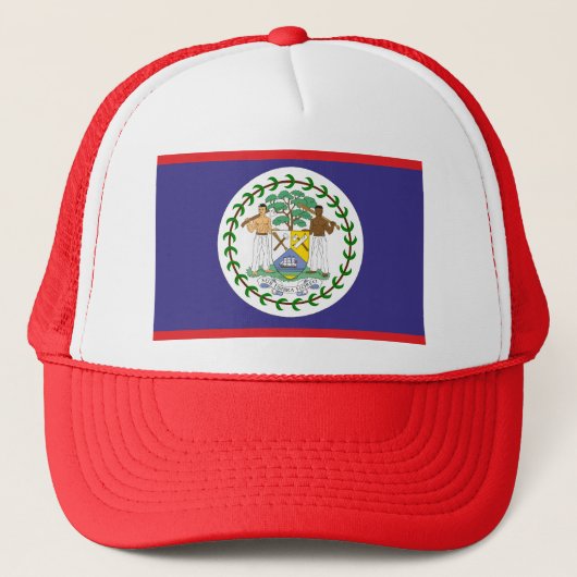 Officiële vlag van belize trucker pet (Voorkant)