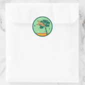 Officiële vlag van de staat South Carolina Palmett Ronde Sticker (Tas)
