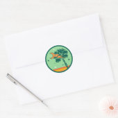 Officiële vlag van de staat South Carolina Palmett Ronde Sticker (Envelop)