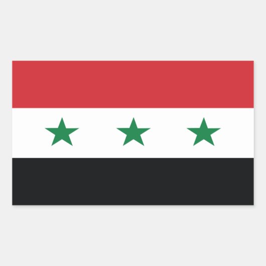 Officiële vlag van Irak Rechthoekige Sticker (Voorkant)