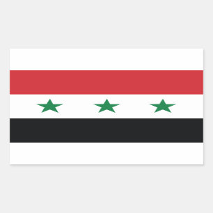 Officiële vlag van Irak Rechthoekige Sticker