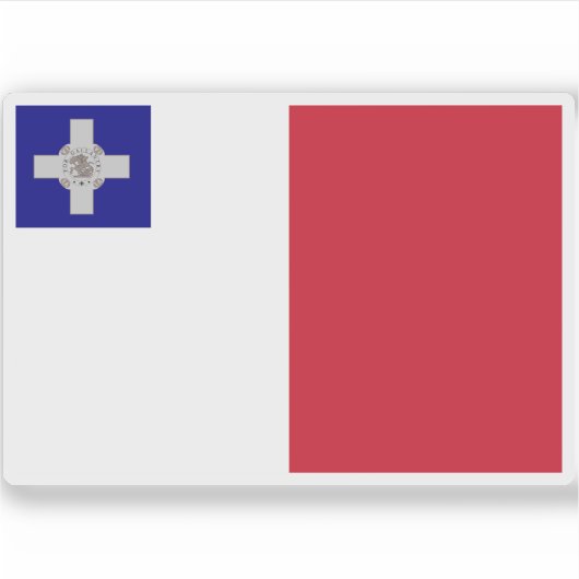 Officiële vlag van Malta (1943-1964) Sticker (Voorkant)