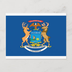 Officiële vlag van Michigan Briefkaart