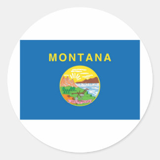 Officiële vlag van Montana Ronde Sticker