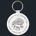 Officiële voedselinspecteur | Pizza Thmed Sleutelhanger<br><div class="desc">Een grappige, maar klare sleutelhanger voor aangepaste evenementen op maat van uw gecertificeerde hoofdkok van de keuken of gecertificeerd voedselinspecteur. Voel vrij om met de verschillende aanpassingsopties te experimenteren. Gebruik de aanpassingsfuncties om de tekstgrootte, de doopvont, en andere opties te controleren. Veel plezier om creatief te zijn en het zelf...</div>