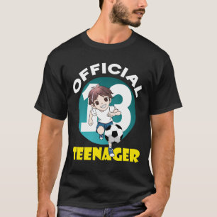 Officiële voetbal T-shirt voor 13-jarige verjaarda