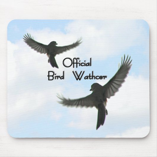 Officiële vogelwaarneming Cloudy Sky Muismat (Voorkant)